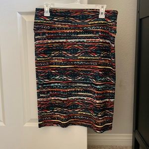 LuLaRoe Cassie skirt, multicolored, size medium